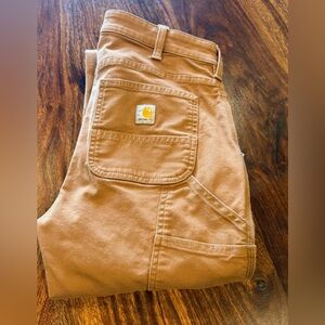 Carhartt Tan Relaxed Fit Rugged Flex Canvas Work Pants Women’s Size 2